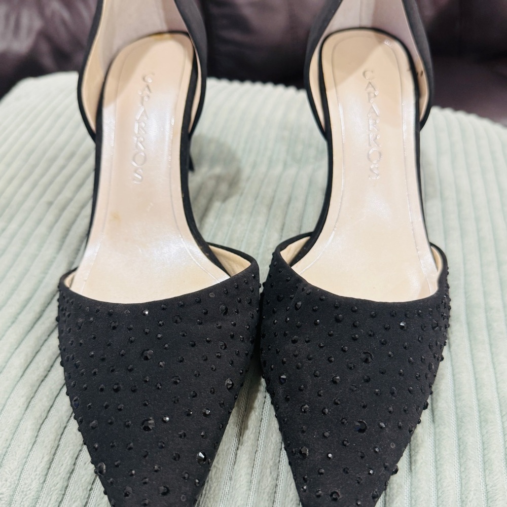Caparros Black Embellished Pointed Toe Heels – Size 7.5